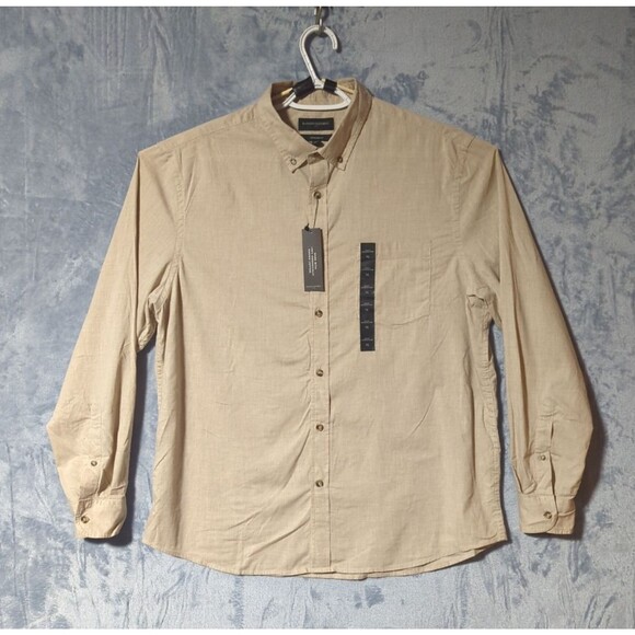 Banana Republic Other - Banana Republic Men's XL Beige Cream Button Down Shirt Slim Untucked Fit NWT